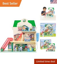 Bluey and Bingo Supermarket Playset with Escalator, Pretend Play Toys for Tod