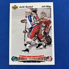Keith Tkachuk 1991-92 Upper Deck Rookie Card #698 Team USA. rookie card picture
