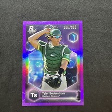 2022 Bowman Platinum #PE-14 Tyler Soderstrom Precious Elements Purple #/250 SN