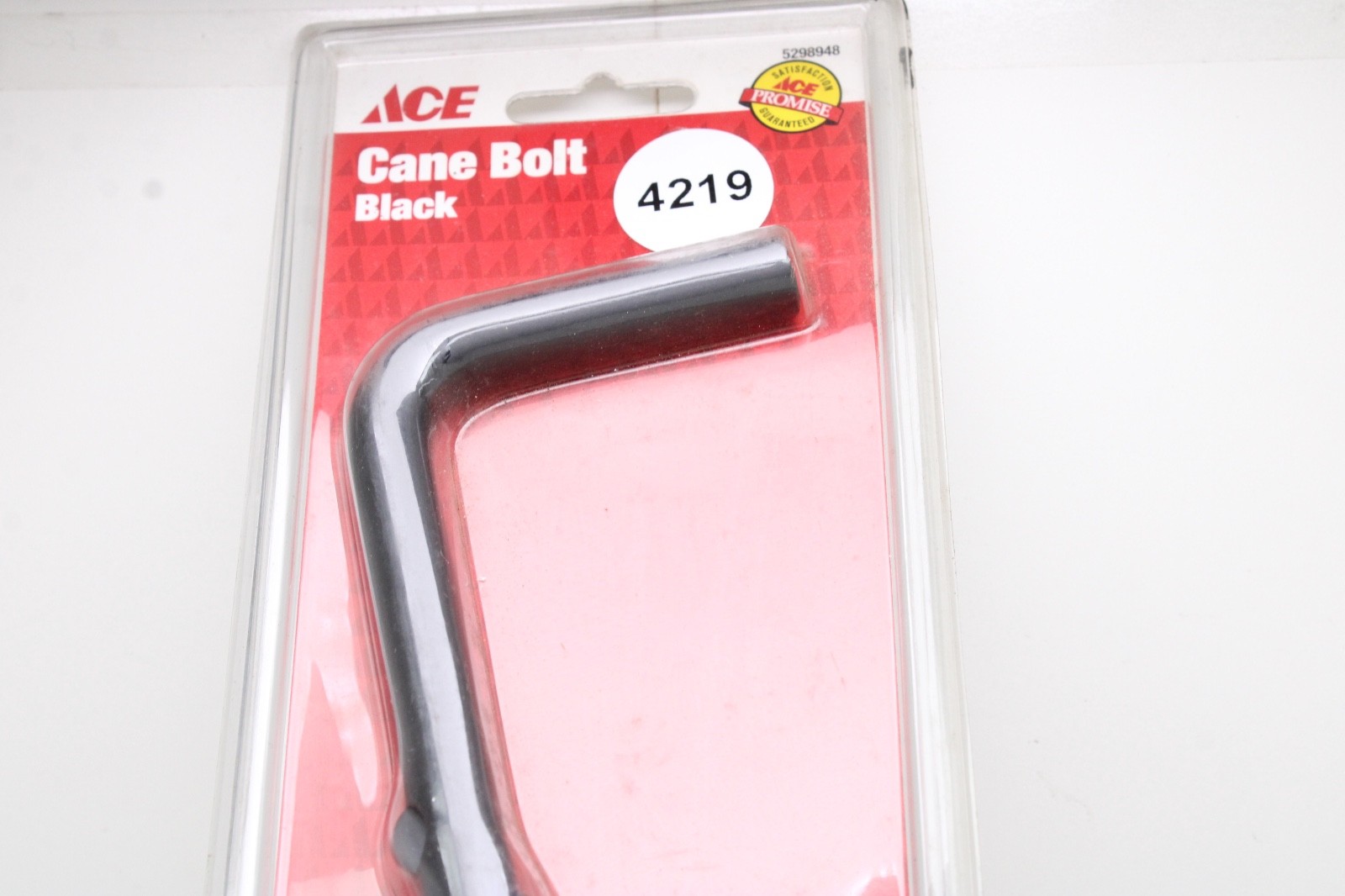 ACE Cane Bolt 5298948 1/2" x 12"  Black Lock Gate Door Latch