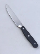 AMAZON BASICS 4.5" STEAK Knife, Stainless Steel Blade, Triple-Rivet Handle, NEW