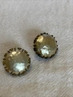 VTG Miriam Haskell Gold Pearl (faux) Earrings Clip On