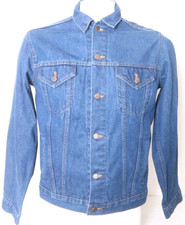 Vtg Big Mac Union USA Blue Denim Collared Button Jean Jacket Men's LXT