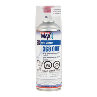SprayMax 3680061 2K Glamour High Gloss Clear Coat 11.8 oz Aerosol Spray Can USC