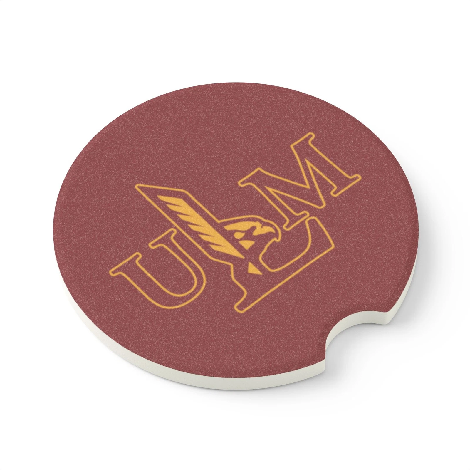 ULM Warhawks Soapstone Car Coaster – NCAA Cup Holder Insert for Car Decor