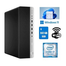 HP EliteDesk 800 G3 SFF Computer Core i7 16GB Ram 512GB SSD Wi-Fi Windows 11 Pro