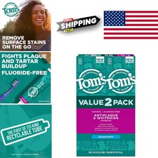 Pack of 2 Fluoride Free Toothpaste 5.5 Ounce Peppermint Antiplaque Formula