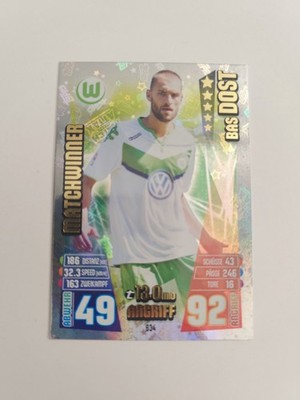 Match Attax Bundesliga extra 15/16 Bas Dost Matchwinner 634 Wolfsburg 2015/2016