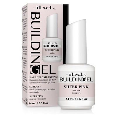 Building Gels Sheer Pink, Bottle   Hard Builder Gel for Nails Extensions, Scu...