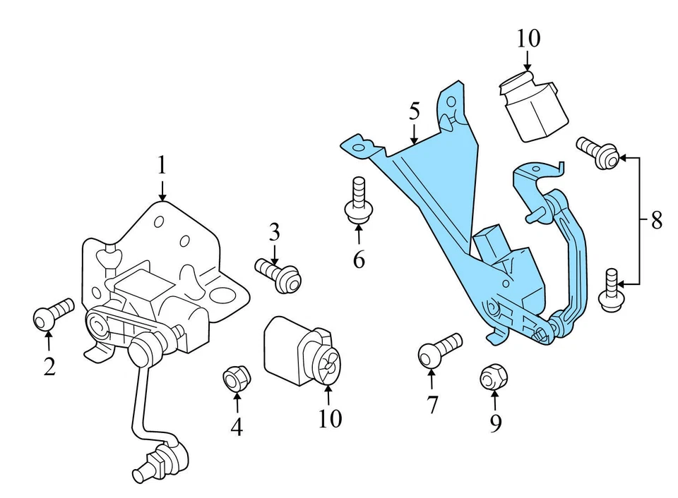 AUDI R8 2009-2012 2014-2015 - Sensor nivelación faro trasero derecho 420941274F Foto 4 de 4