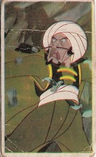 Angry Turban Man Scimitar Home Run 400560 Menko Card Japanese Vintage