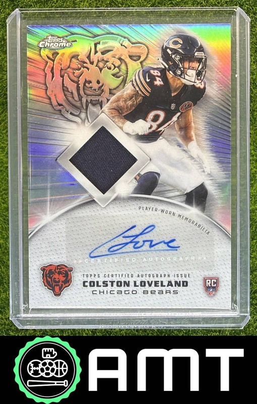 Colston Loveland RC Jersey Auto 2025 Topps Chrome Rookie Bears RPA-CL