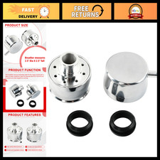 Smooth Valve Cover Breather Combo Set Silver Finish 2 Grommets Included