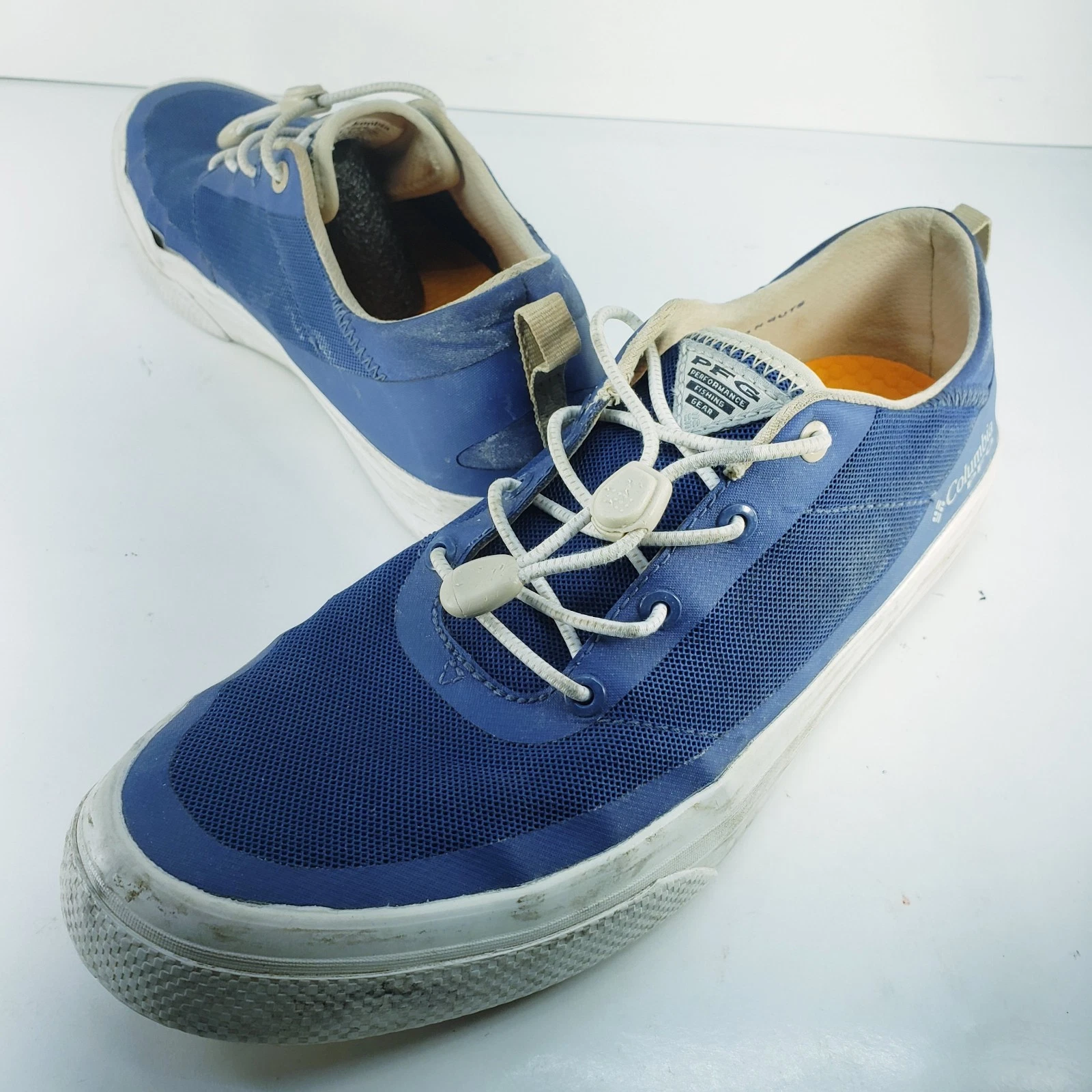 Columbia Dorado Mens 8.5 Blue Performance PFG Elastic Lace Up Shoes BM6209-469