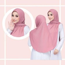 Instant Jersey Ribbed Shawl Hijab for Everyday Wear fashionable muslim Colorful