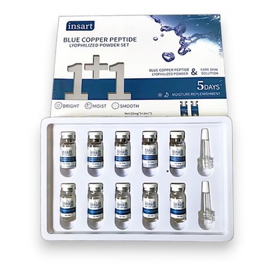 Blue Copper Peptide Serum Set   Anti Wrinkle, lift, Firm & Brightening 5+5 set