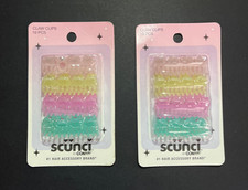 2 PACK Scunci Mini Multicolor Claw Clips 32ct Total