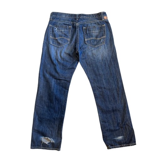 Rivet de Cru Mae Straight Relaxed Denim Jeans Distressed All Cotton Mens 38 x 32 - Picture 2 of 14