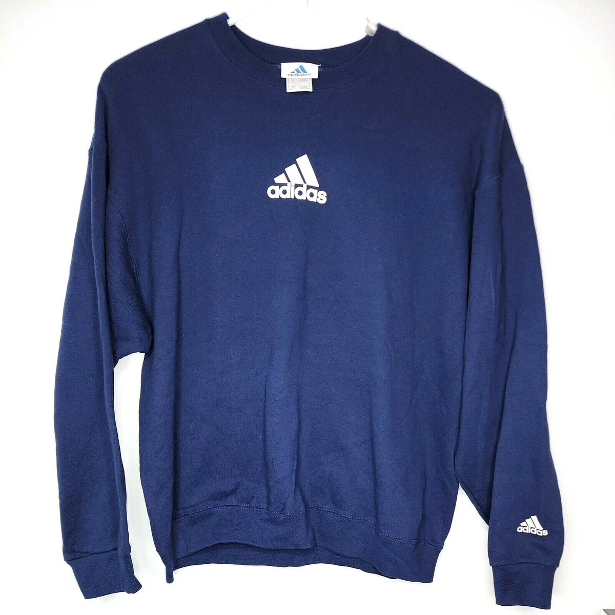 Adidas sweatshirt blue and white 2025