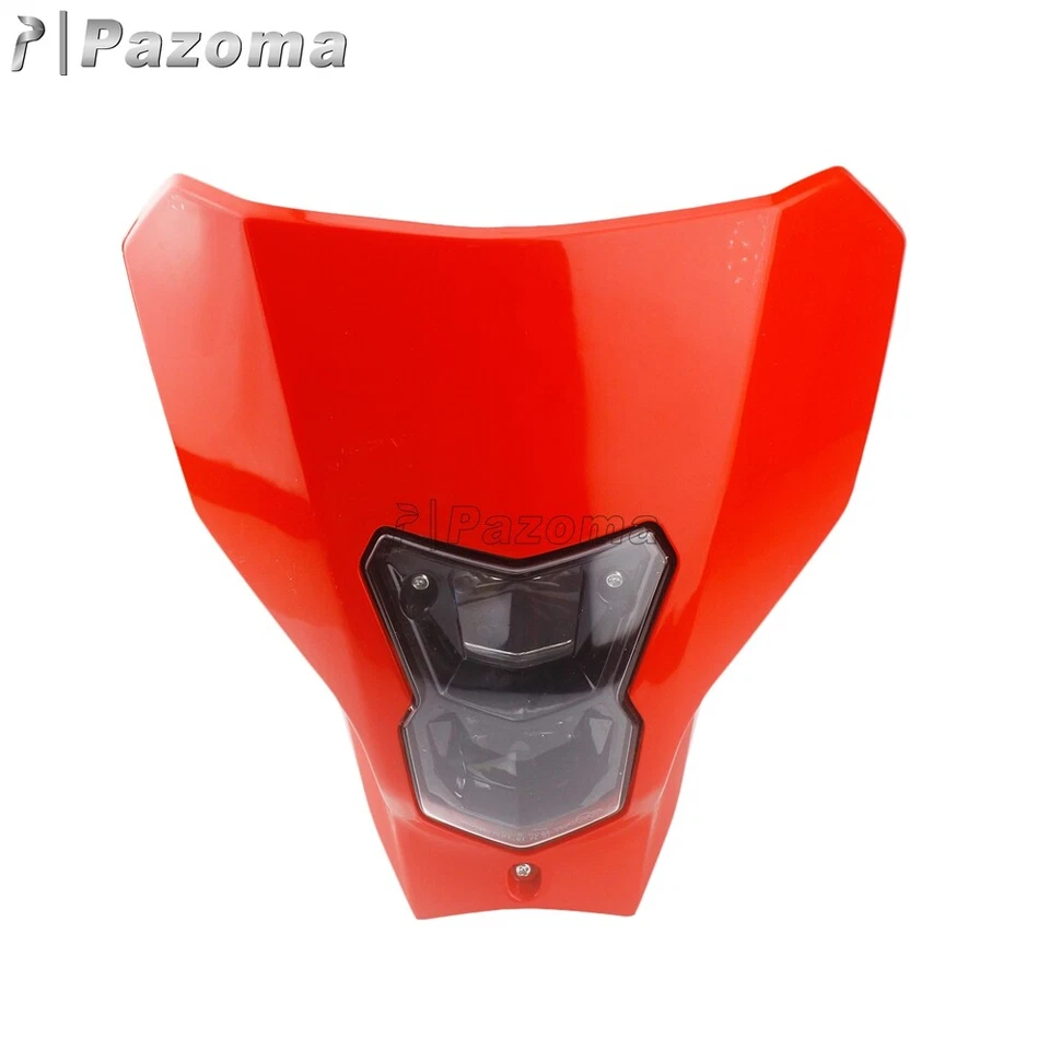 Dirt Bike MX LED Enduro Headlight Fairing For Honda CR125/250/60/80 Suzuki DR100 — 第 3/4 张图片