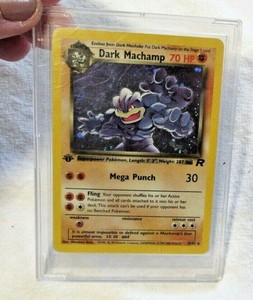 Pokemon Dark Machamp 1st Edition Holo 1999-2000 Team Rocket Nice! NP Nm