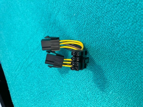LOT 2X Dual 6 Pin to 8 Pin PCIe Nvidia ATI GTX GPU Video Card Power Cable (5") - Picture 3 of 3