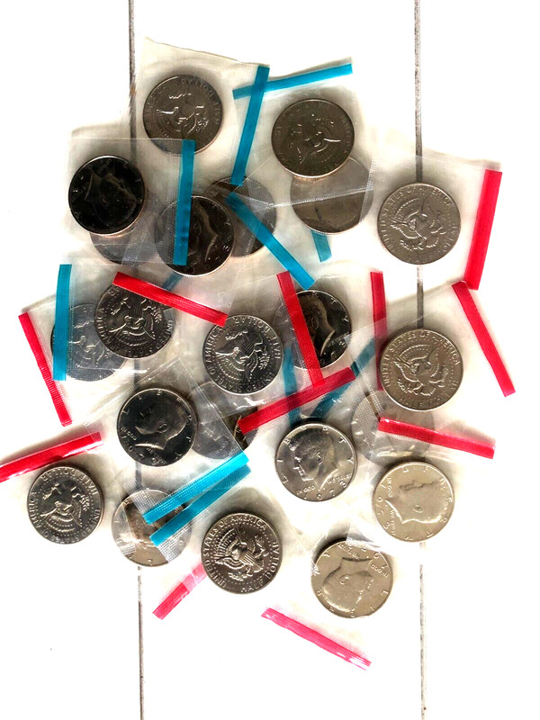 Full Roll of 20 -BU 1973 P + D UNCIRCULATED Kennedy Half Dollars In Mint Cello