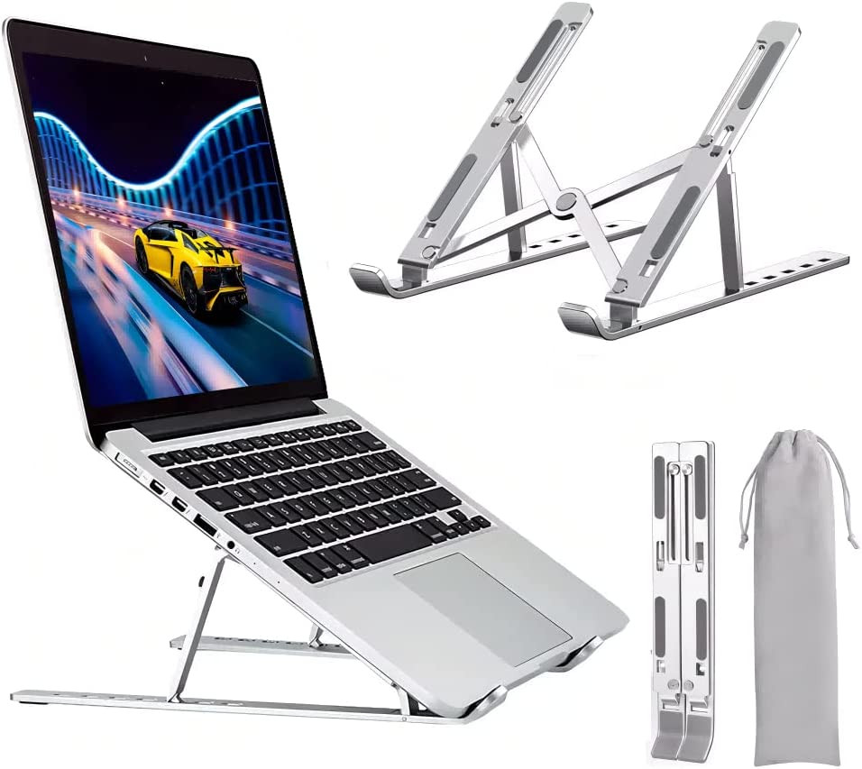 Support ventilé haut de gamme Nestling en aluminium argent pour MacBook 17"