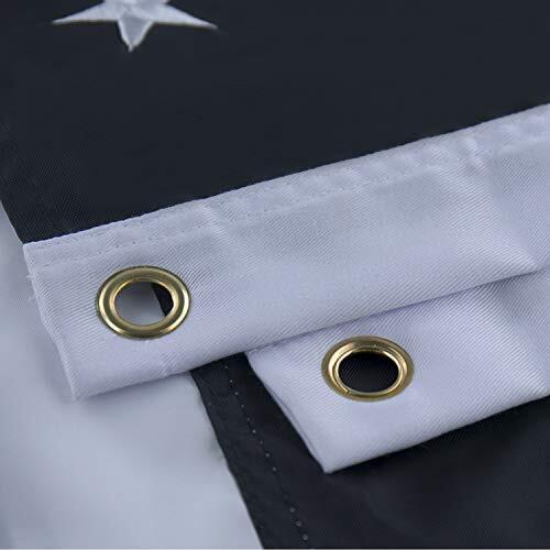 Thin Red Line American Flag, Embroidered Stars and Sewn White, Red