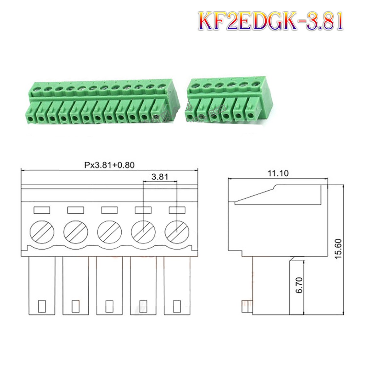 Morsettiera Per Circuito Stampato RS PRO Femmina A 2 Vie, 1 Fila, Passo 5mm, Montaggio Su Foro - Foto 7