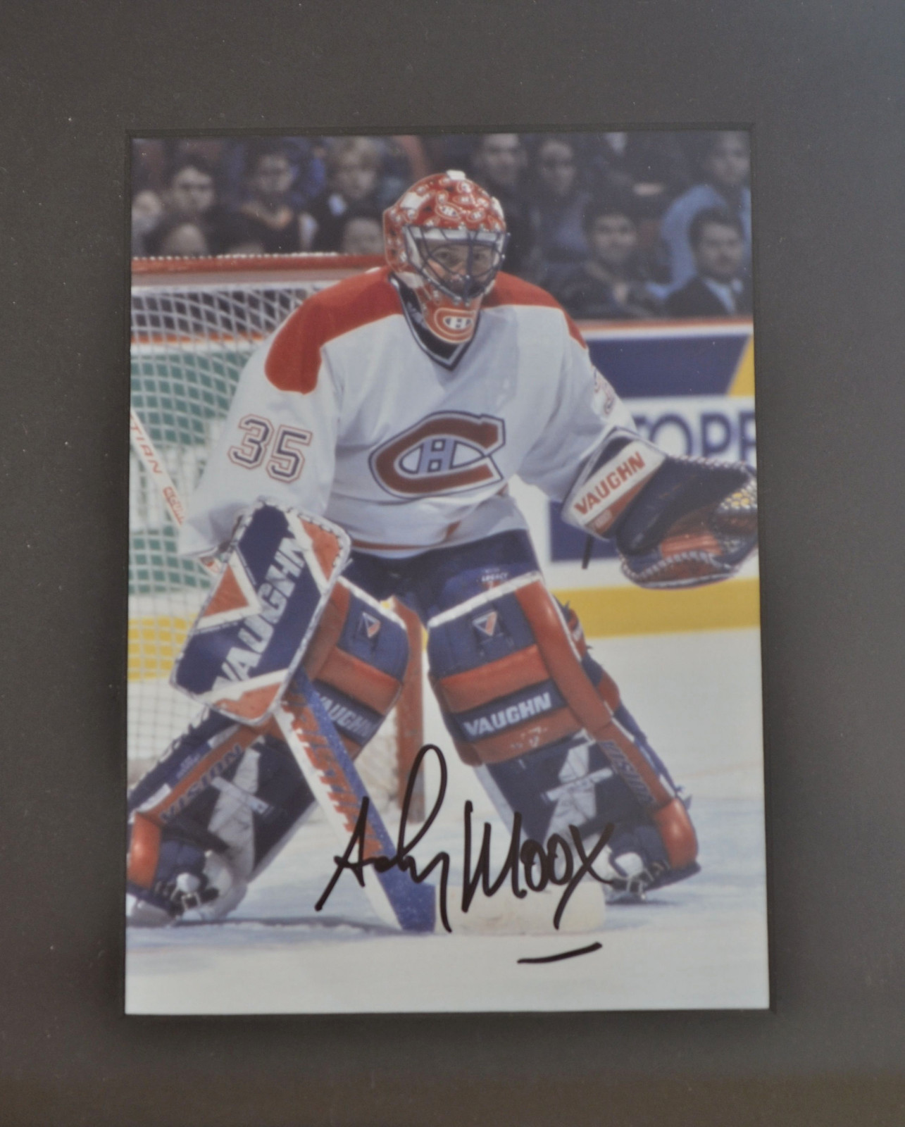 MONTREAL CANADIENS ANDY MOOG NHL 8" X 10" FRAMED AUTOGRAPHED PRINT DALLAS STARS