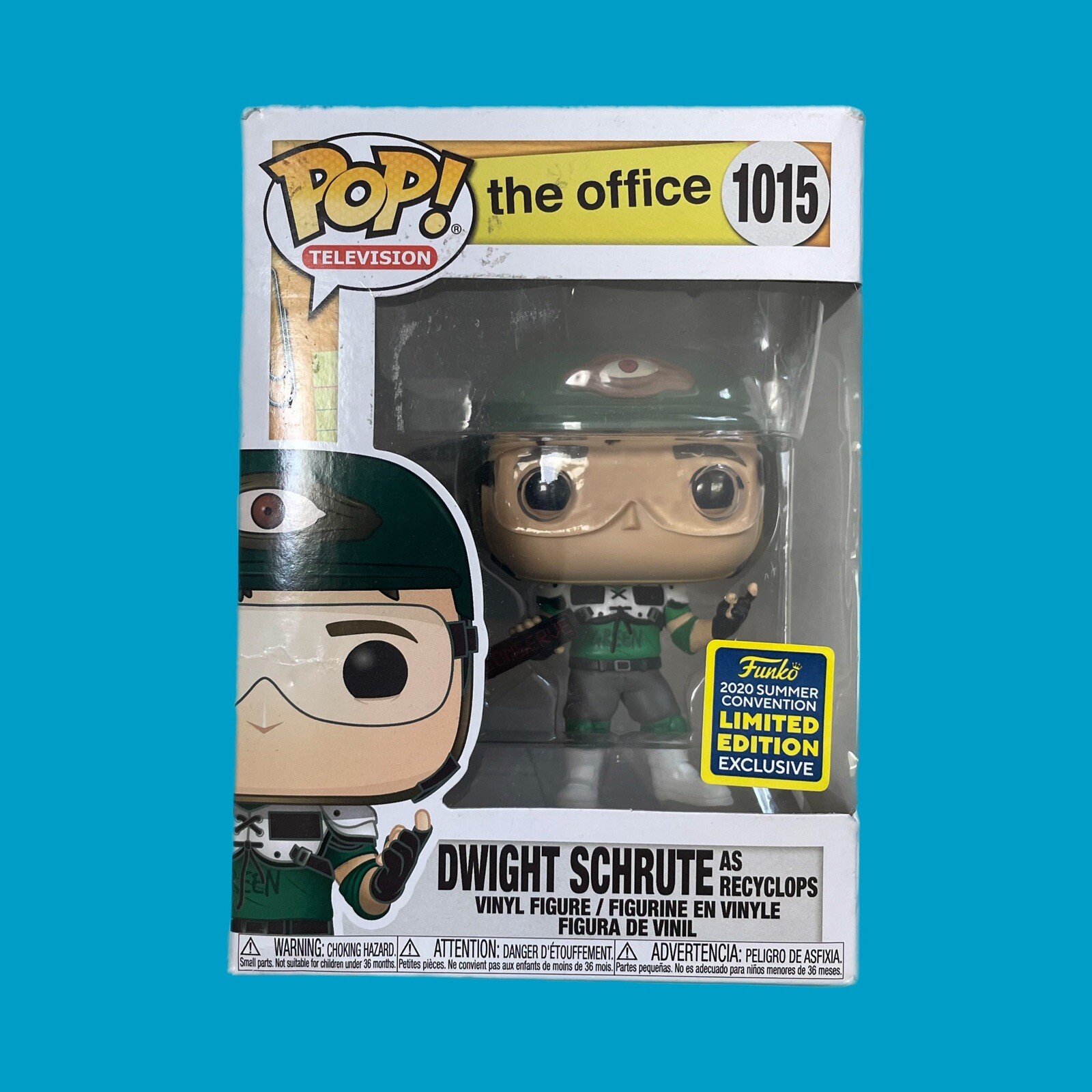 Funko Pop The Office Dwight Schrute As Recyclops #1015 Official 2020 Sdcc