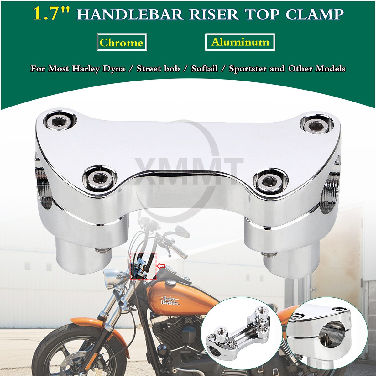 1988-2024 Harley Touring Top Clamp 1 Handlebar Risers Top Clamp For Harley Touring (Road King, Street Glide) 1988-2024 Models Harley Riser Clamp