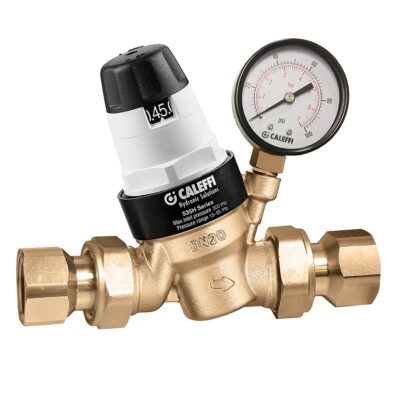 Caleffi 535361HA PresCal  1'' Pressure Reducing Valve, with Gauge, Pre-Adjustable