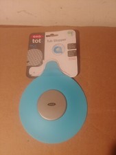 OXO Tot Tub Stopper 6206700 Aqua Blue BPA-Free Silicone Bathtub Drain Plug Seal