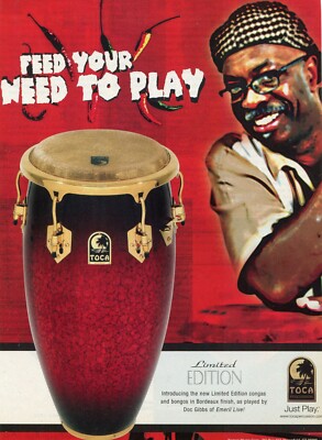 2005 Print Ad of Toca Limited Edition Bordeaux Conga w Doc Gibbs of Emeril Live!