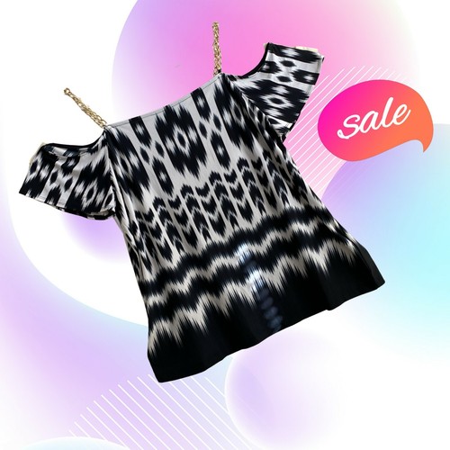 Damen Freizeit Pullover Bluse XL, Kurzarm Print Oberteil, Basic Alltagsshirt - Bild 1 von 3