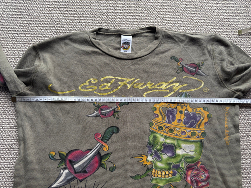 Ed Hardy by Christian Audigier Men's Long Sleeve Waffle Top Made In USA Size M - Picture 16 of 24