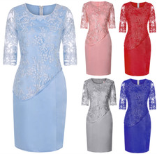 Womens Mother of The Bride Dress Lace Prom Evening Wedding Dresses Plus Size