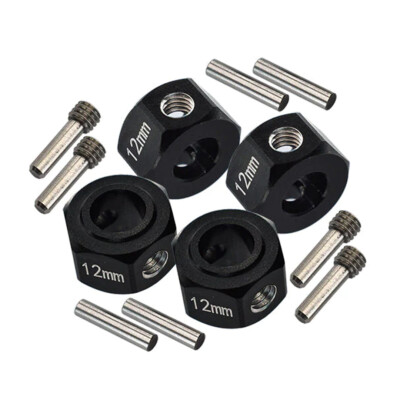 GPM Racing Aluminum 6061-T6 Hex Adapter (12mmx8mm) Black for Losi 1/8 LMT