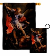 Archangel Burlap Garden Flag Religious Faith Decorative Gift Yard House Banner