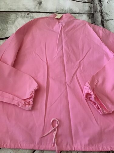 Vintage Pink Cotton Jacket Kmart Zip Up Size Medium SS Kresge Made in Japan NOS - Picture 4 of 8