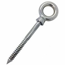 6mm x 60mm Eye Bolt Wood Screw Lag Thread Stainless Steel 316 Marine Grade