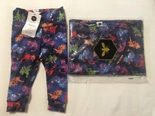New Bumblito Smart Bottoms Dragon Tails Stretch Swaddle  Hat Set,  Leggings