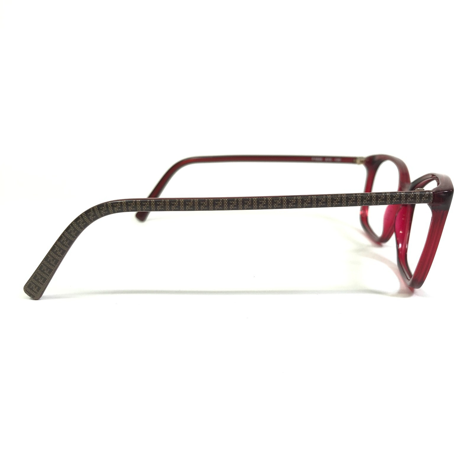 Fendi Eyeglasses Frames F1020 615 Clear Red Brown Monogram Cat Eye 51-15-135 thumbnail 3
