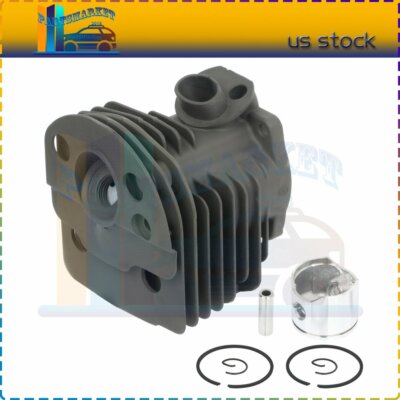 Kit Cilindro Pistone 45mm Per Motosega Husqvarna 51 55 - Nikasil Con Fasce
