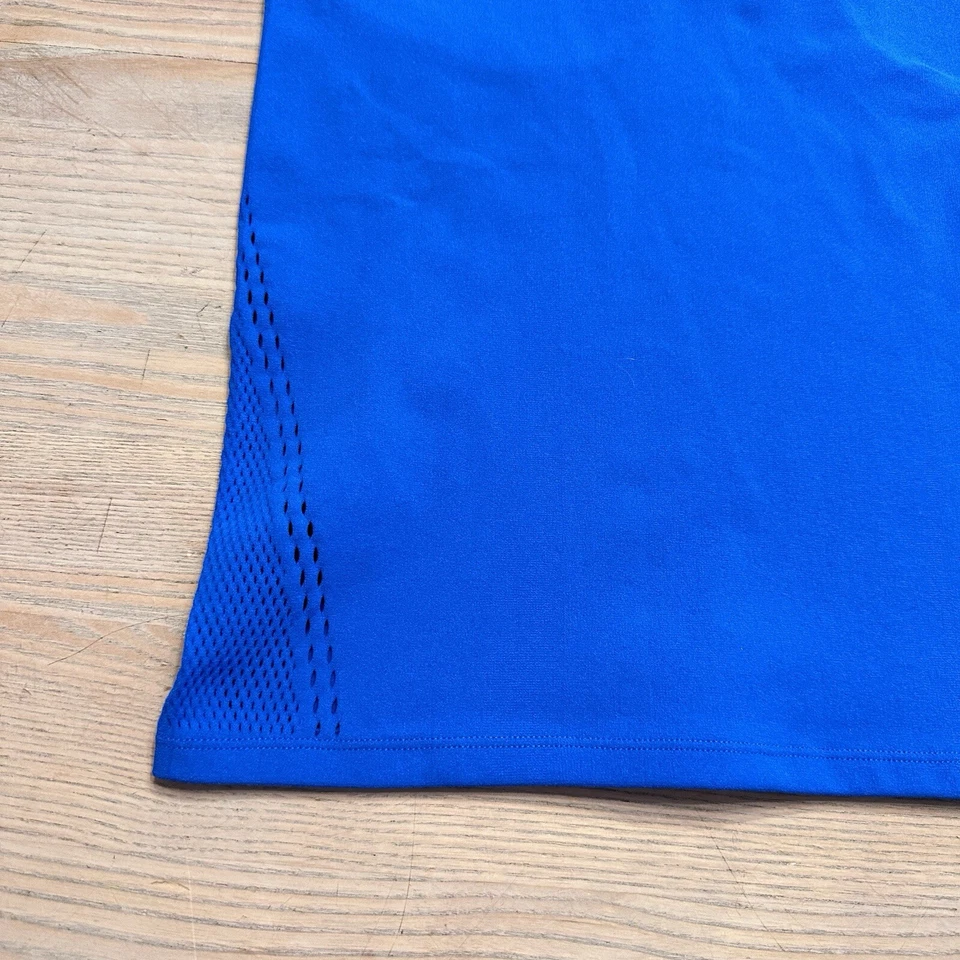 Camiseta sin mangas Fabletics Denise tejido esculpido calado eléctrica azul para mujer 2XL elástica Foto 3 de 4