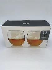 Viski Whiskey Tumbler Replacement Etched Frosted Globe Glass Glassware (Only 1)