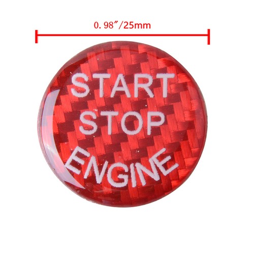 Red Engine Start Stop Push Button Cover + Ring Trim For BMW E90 E92 E93 09-2012 - Picture 8 of 9