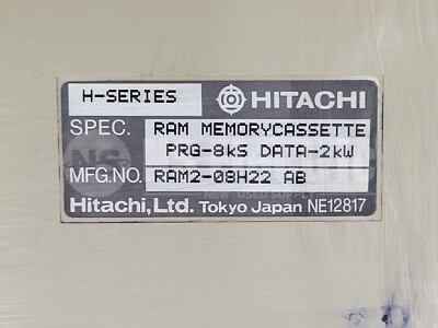 HITACHI RAM2-08H AB RAM MEMORYCASSETTE PRG-8kS DATA-2kW